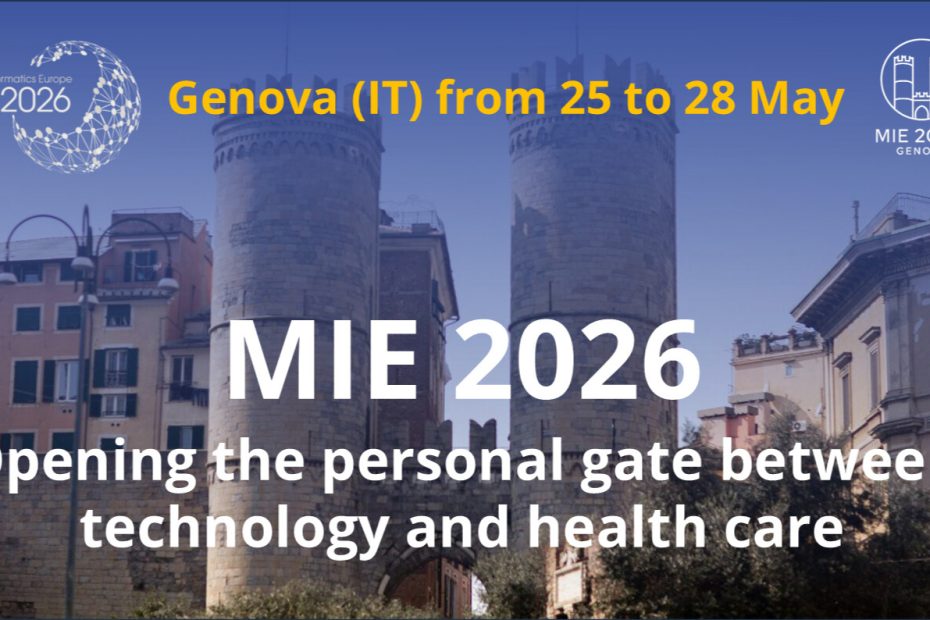Medical Informatics Europe (MIE) 2026 conference in Genova, Italy, 25–28 May 2026