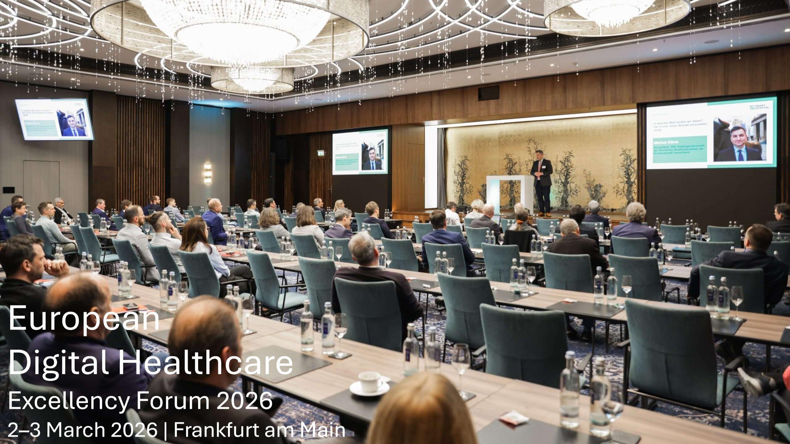Conference room during the European Digital Healthcare Excellency Forum 2026 in Frankfurt am Main