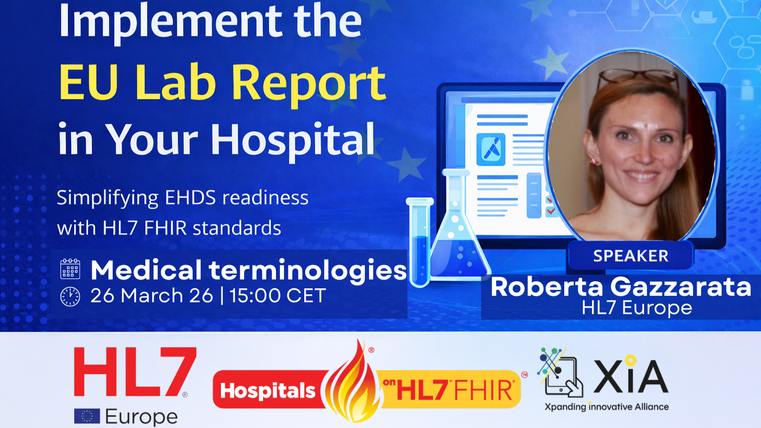 Webinar banner – Hospitals on FHIR – Medical Terminology – Roberta Gazzarata – 26 March 2026